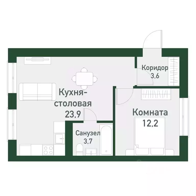 1-к кв. Челябинская область, Челябинский городской округ, пос. ... - Фото 0