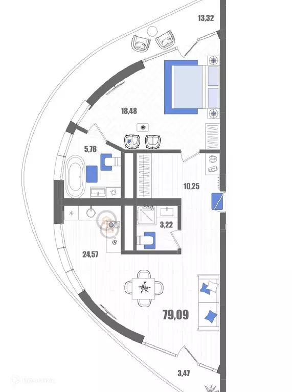 Продаётся 2-к квартира, 79 м - Фото 0