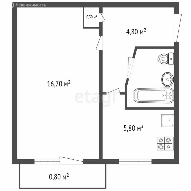 1-комнатная квартира: Ковров, Вишнёвая улица, 3 (33 м) - Фото 1