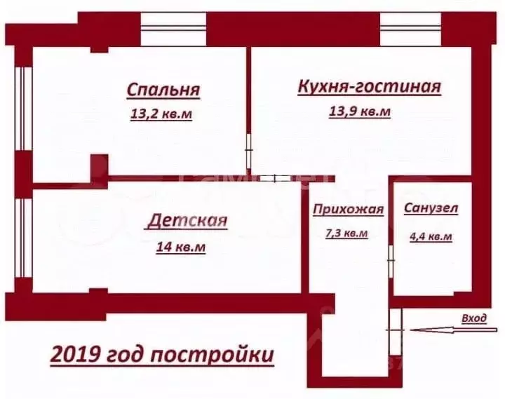 2-к кв. Кировская область, Киров Подгорная ул., 11 (52.8 м) - Фото 1