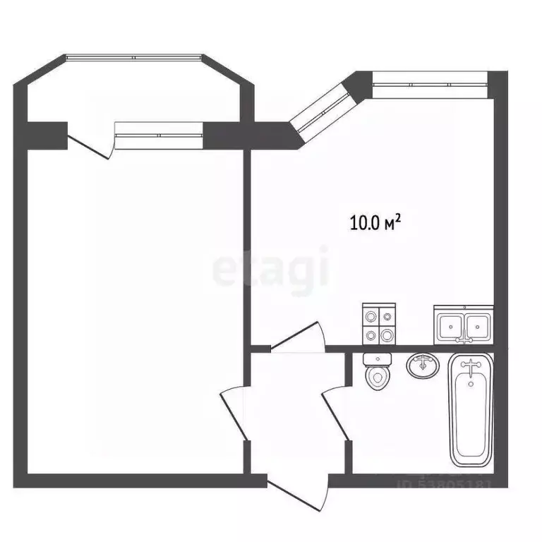 1-к кв. Ростовская область, Аксай Стекольная ул., 84 (48.6 м) - Фото 2
