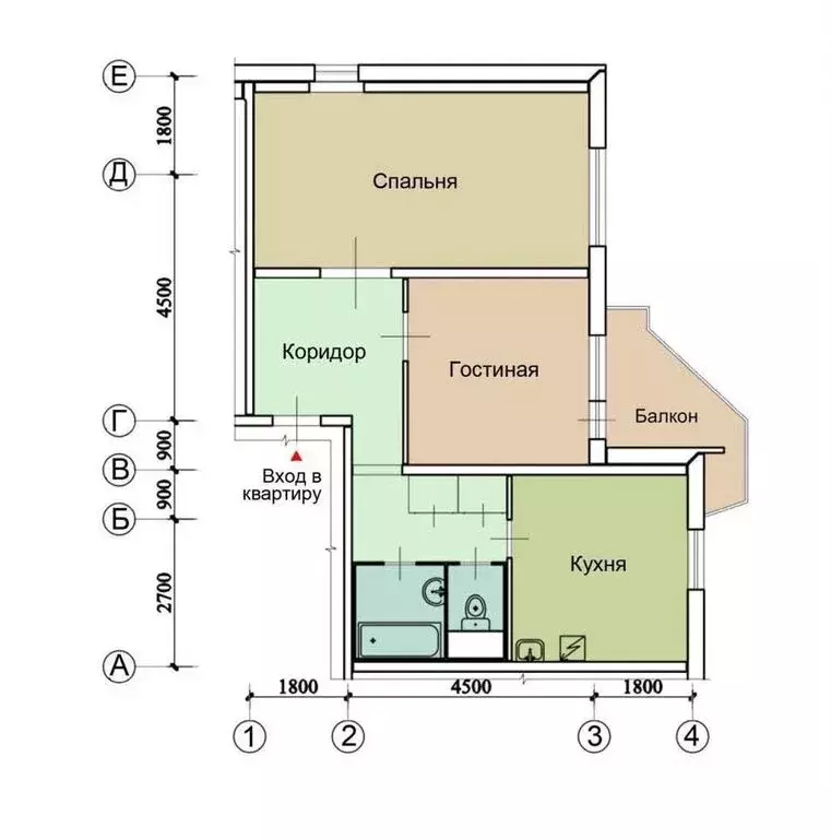 2-комнатная квартира: Москва, улица Грина, 34к1 (60 м) - Фото 1