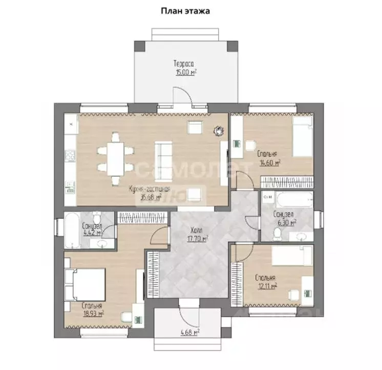 Дом в Марий Эл, Медведевский район, Руэмское с/пос, д. Нолька ул. ... - Фото 2