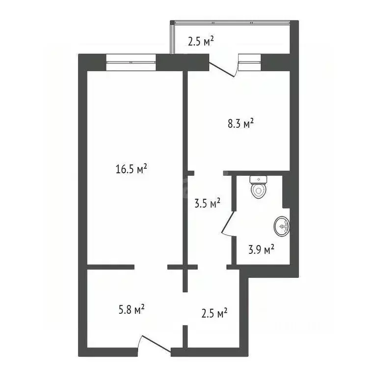 1-к кв. Красноярский край, Красноярск Аральская ул., 45 (41.9 м) - Фото 1