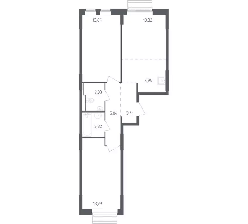 2-комнатная квартира: село Лайково, микрорайон Город-Событие, ЖК ... - Фото 1