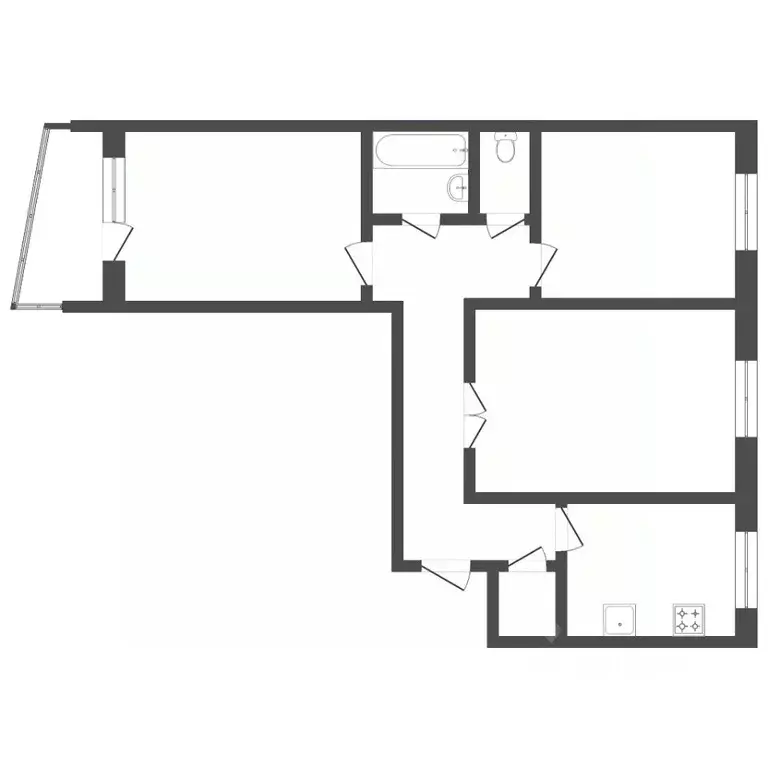 3-к кв. Тюменская область, Тюмень ул. Радищева, 29 (65.4 м) - Фото 2