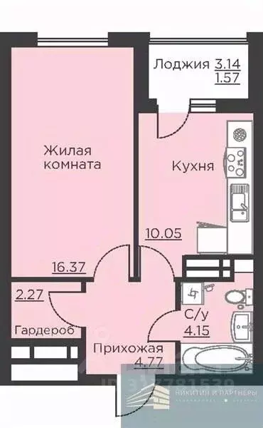 1-к кв. Воронежская область, Воронеж ул. Ломоносова, 116Б (39.2 м) - Фото 0