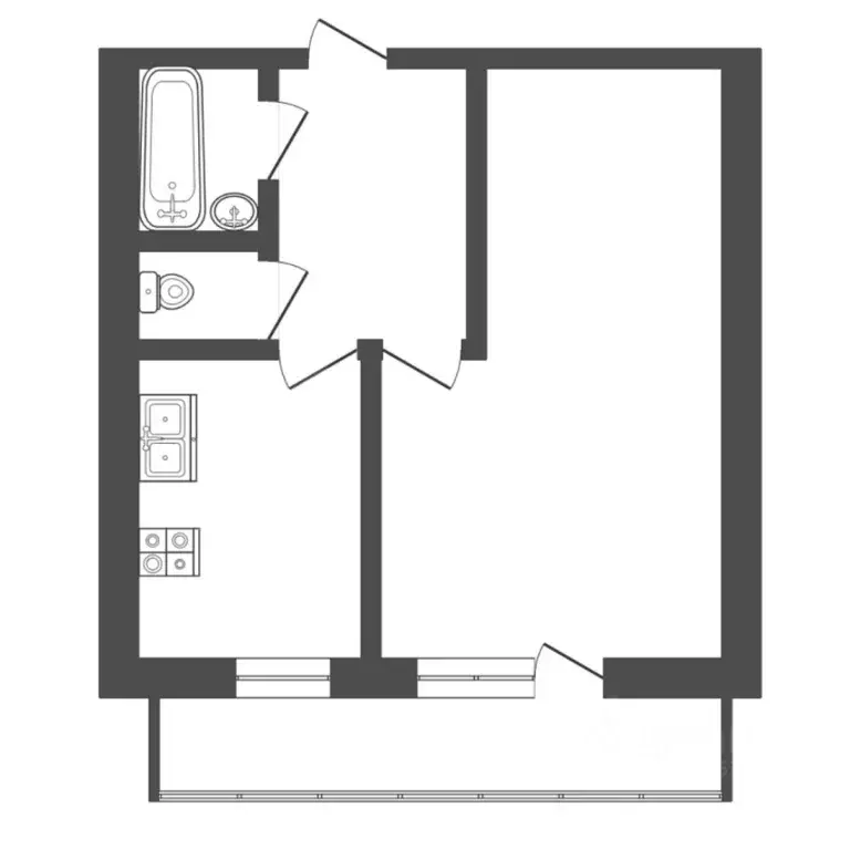 1-к кв. Тюменская область, Тюмень ул. Мельникайте, 67 (32.9 м) - Фото 1