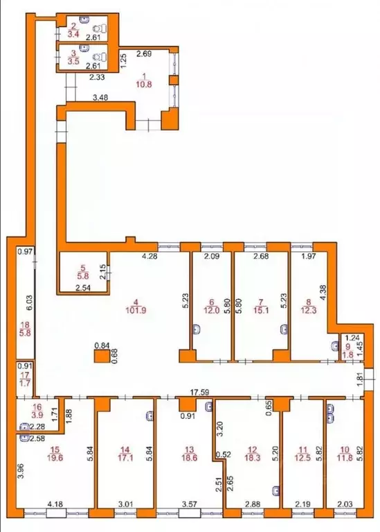 Помещение свободного назначения в Санкт-Петербург 7-я Васильевского ... - Фото 2