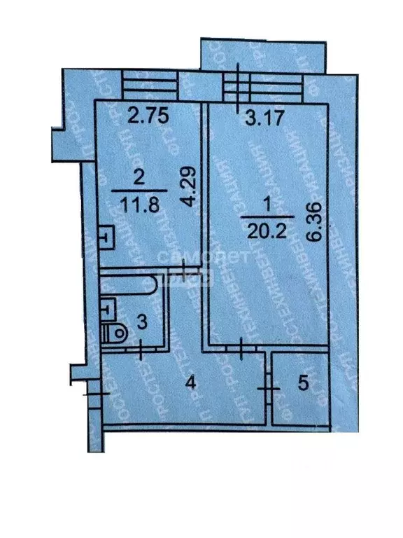 1-к кв. Томская область, Томск Тверская ул., 3 (48.4 м) - Фото 2