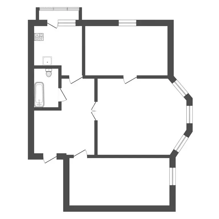 3-комнатная квартира: Бакал, улица Пушкина, 2 (58.1 м) - Фото 1