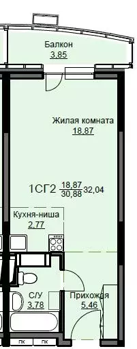 Студия Московская область, Щелково Соболевка мкр, Соболевка жилой ... - Фото 0