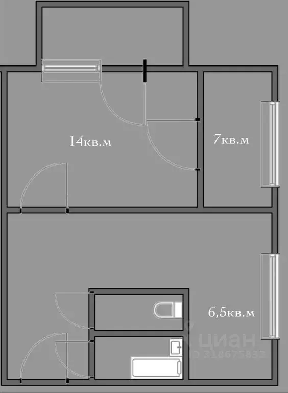 2-к кв. Санкт-Петербург Пражская ул., 37К1 (37.4 м) - Фото 0