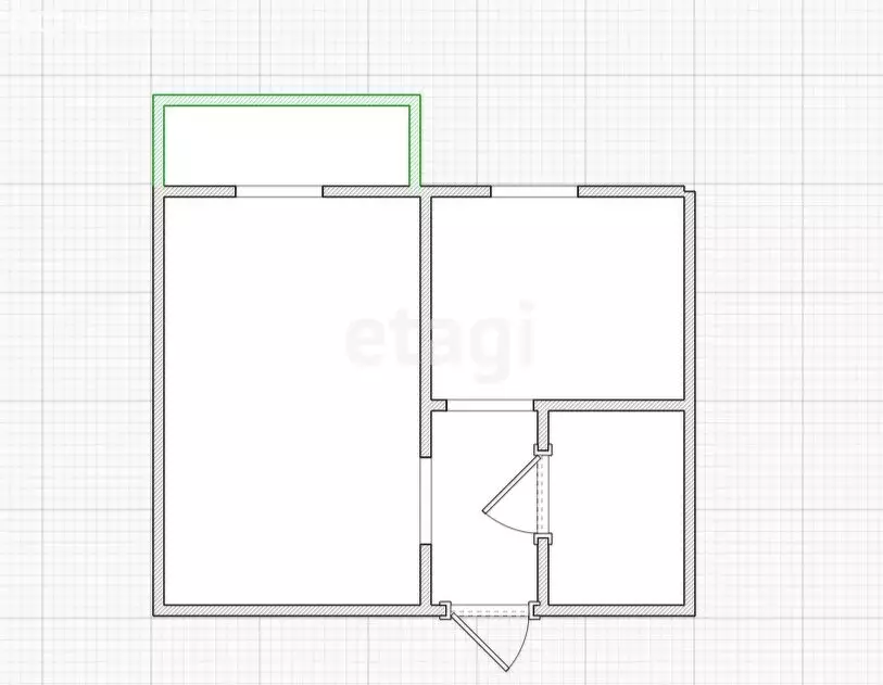 1-комнатная квартира: Калининск, Советская улица, 11 (31.9 м) - Фото 1