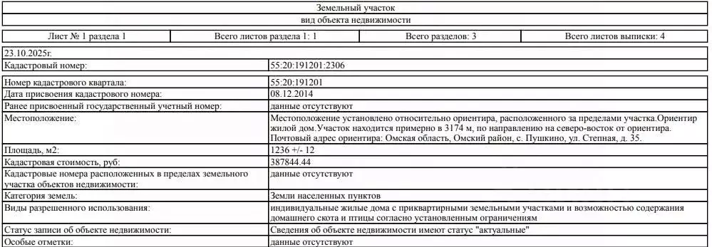 Участок в Омская область, Омский район, с. Пушкино ул. Сергея Есенина, ... - Фото 2