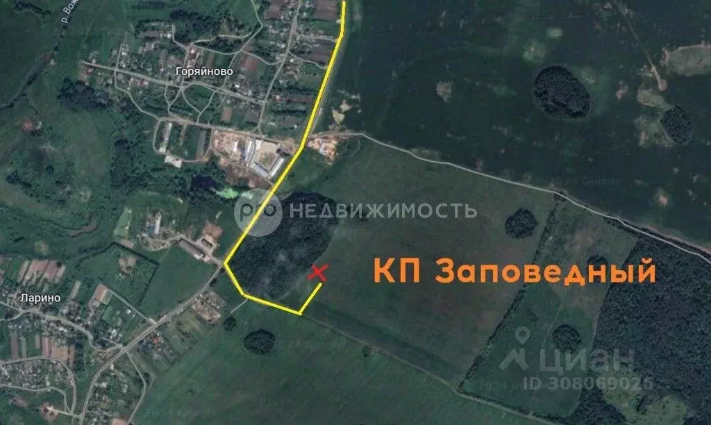 Участок в Рязанская область, Рыбновский район, Баграмовское с/пос, ... - Фото 1