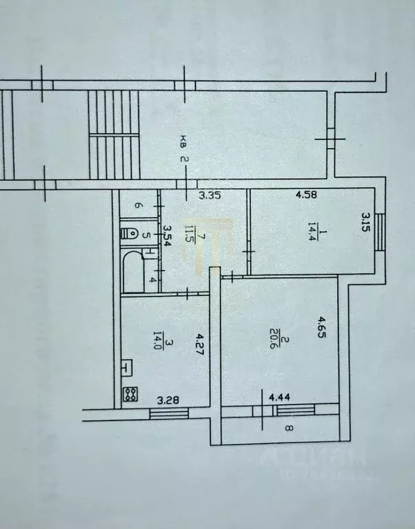 2-к кв. Ленинградская область, Всеволожск Советская ул., 30 (65.0 м) - Фото 2