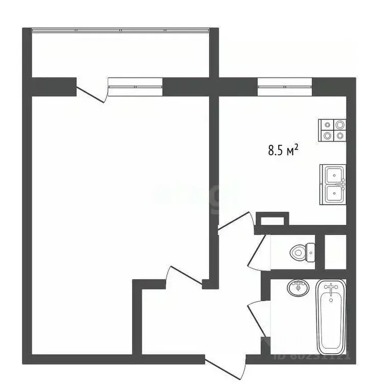 1-к кв. Пермский край, Пермь ул. Сигаева, 2А (37.6 м) - Фото 0