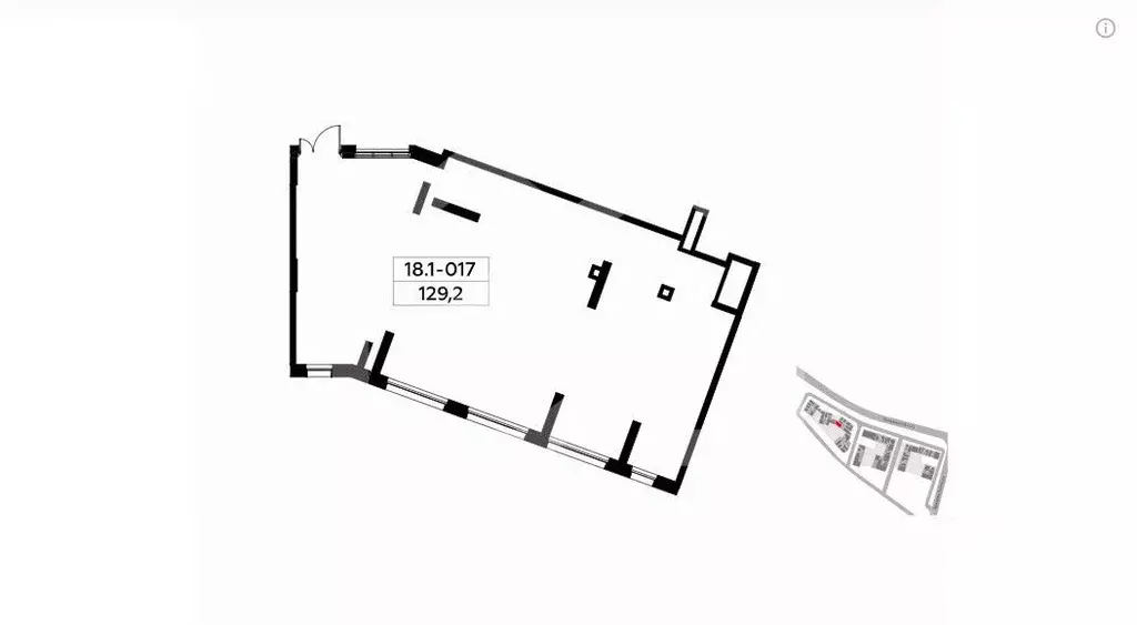 Торговая площадь в Москва Скандинавия жилой комплекс, 18.1.3 (129 м) - Фото 2