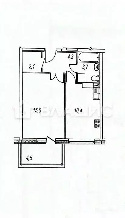 1-к кв. Карелия, Петрозаводск проезд Скандинавский, 6 (36.0 м) - Фото 2
