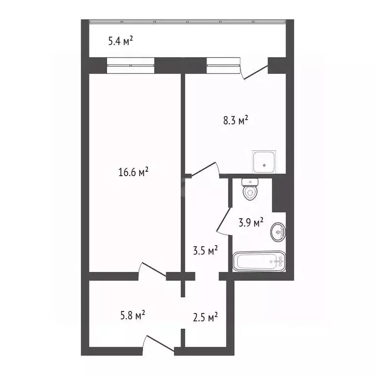 1-к кв. Красноярский край, Красноярск ул. Елены Стасовой, 50А (40.8 м) - Фото 2