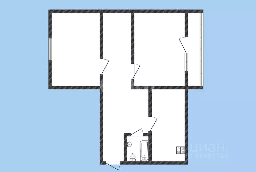 2-к кв. Карачаево-Черкесия, Черкесск ул. Горького, 4 (46.0 м) - Фото 2