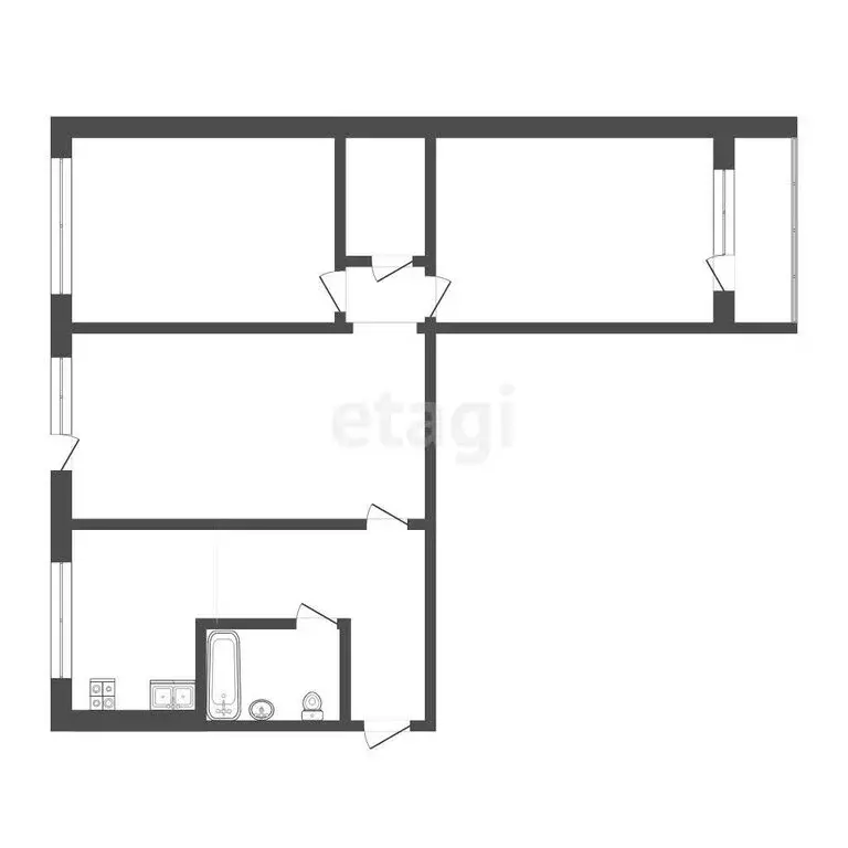 3-комнатная квартира: Саранск, проспект 60 лет Октября, 123 (64 м) - Фото 1