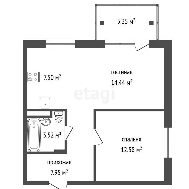 2-комнатная квартира: Петрозаводск, Чистая улица, 10 (51.2 м) - Фото 0