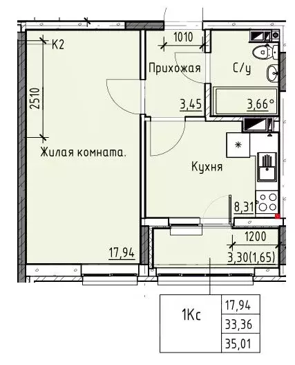 1-к кв. Ростовская область, Батайск ул. Талалихина (35.01 м) - Фото 0