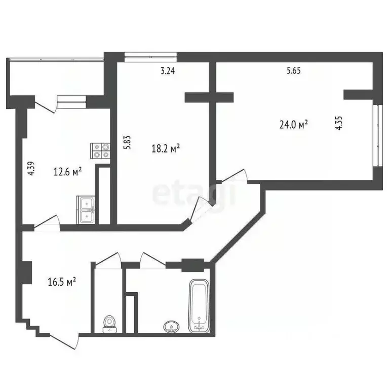 2-к кв. Ярославская область, Ярославль ул. Наумова, 69к2 (79.5 м) - Фото 1