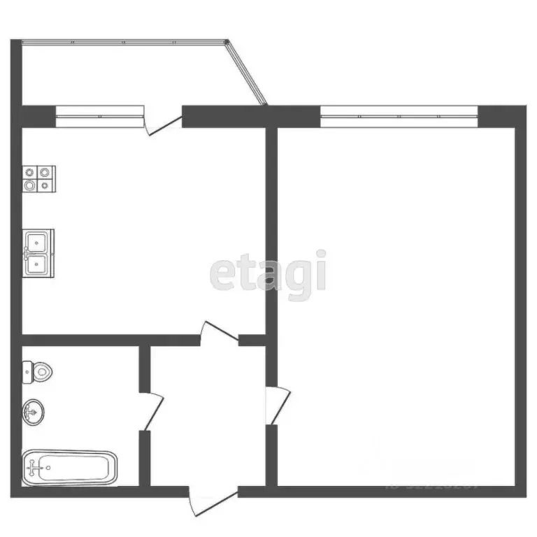 1-к кв. Татарстан, Нижнекамск Школьный бул., 7/2 (28.7 м) - Фото 2