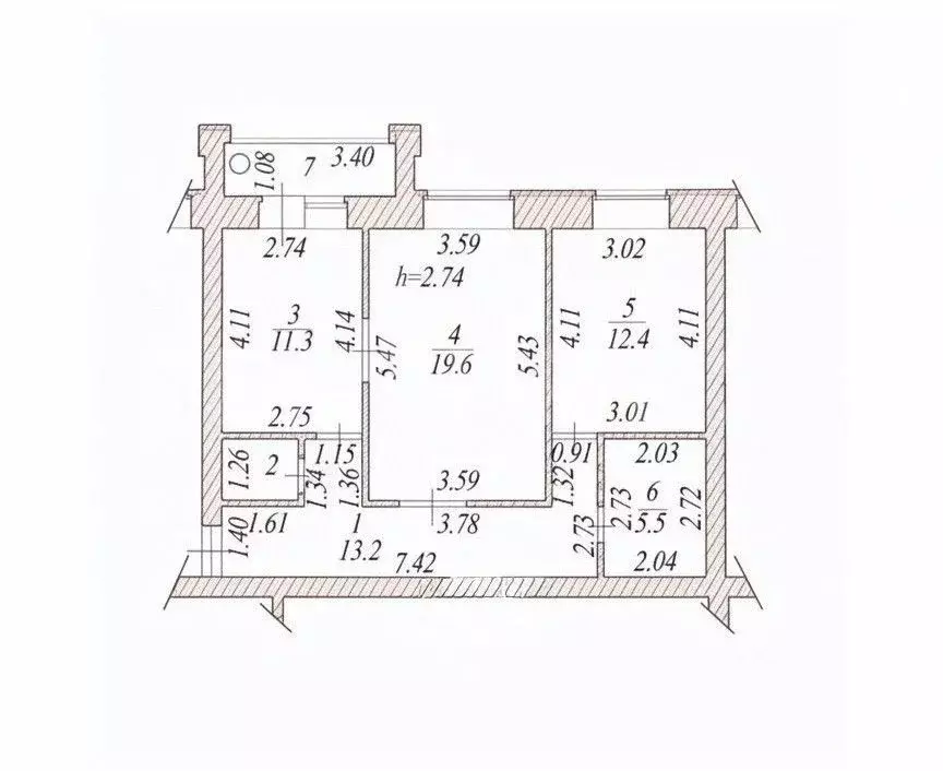 2-к кв. Чувашия, Чебоксары Благовещенский мкр, ул. Николая Смирнова, 7 ... - Фото 1