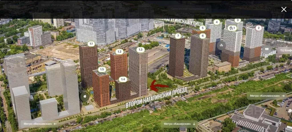 Торговая площадь в Москва 2-й Нагатинский проезд, 6к1 (175 м) - Фото 2