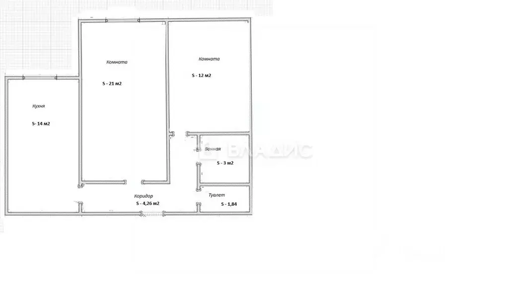 2-к кв. Санкт-Петербург ул. Маршала Казакова, 70к1 (56.1 м) - Фото 2