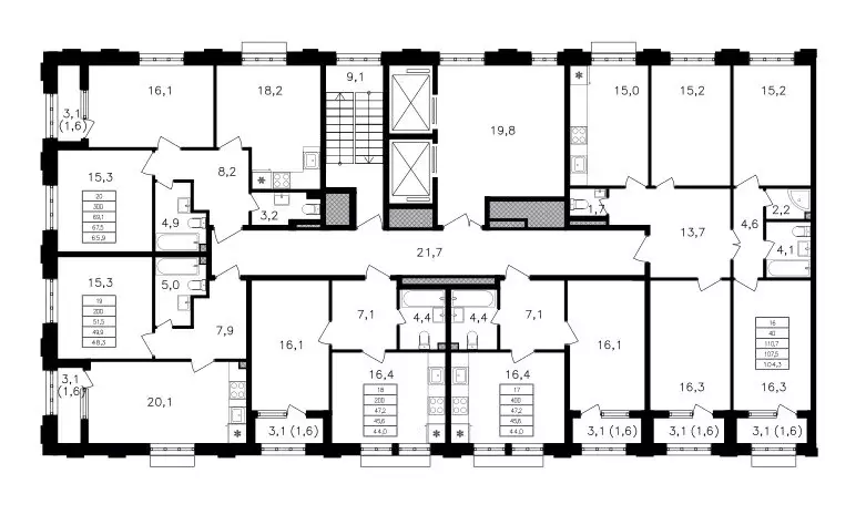 1-комнатная квартира: москва, михалковская улица, 48с7 (45.8 м) - Фото 1