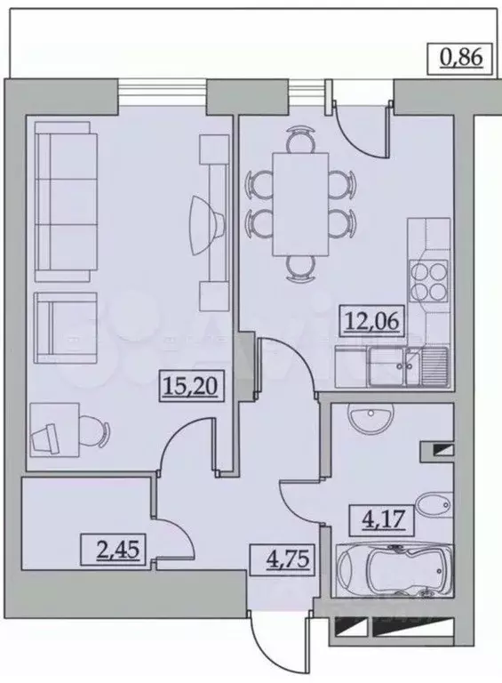 1-к кв. Татарстан, Казань ул. Ярышлар, 2Б (38.2 м) - Фото 2