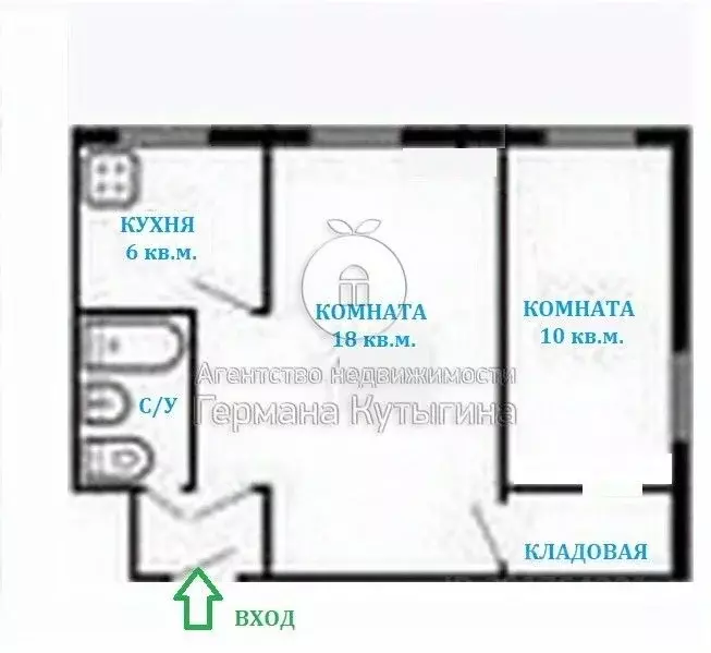 2-к кв. Волгоградская область, Волгоград ул. 64-й Армии, 30 (41.5 м) - Фото 1