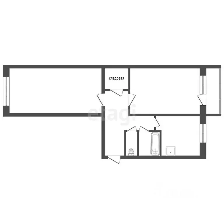 2-к кв. Красноярский край, Красноярск Новая ул., 38 (48.1 м) - Фото 0