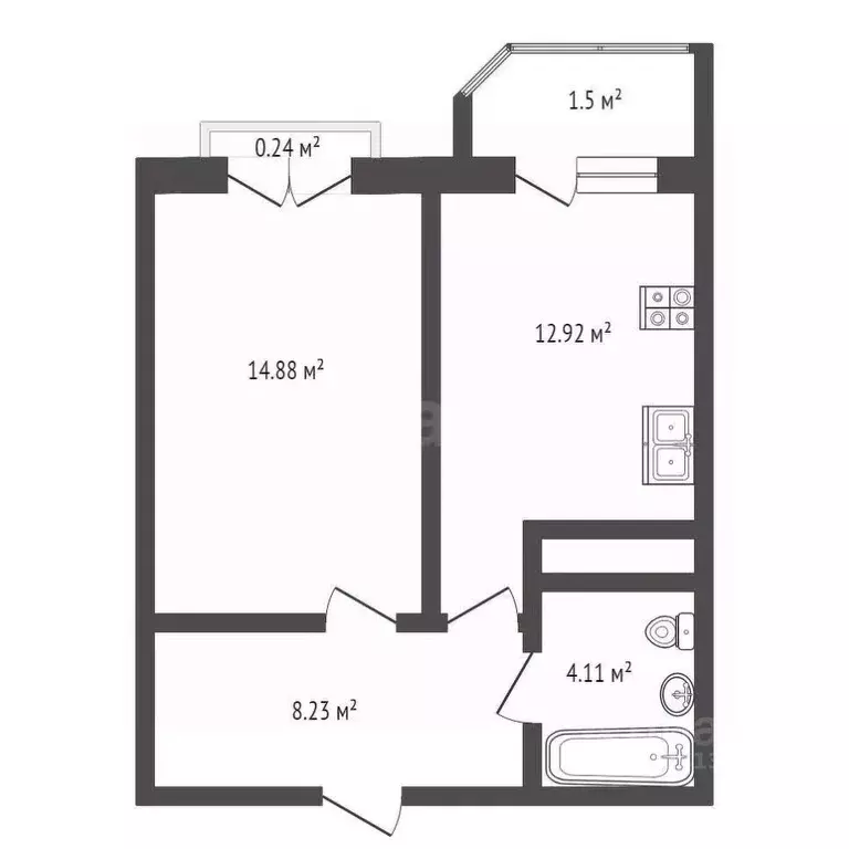 1-к кв. Краснодарский край, Геленджик ул. Витебская, 8к11 (40.8 м) - Фото 1