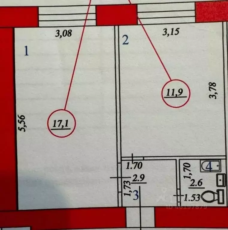 2-к кв. Самарская область, Самара Запорожская ул., 39 (34.0 м) - Фото 2