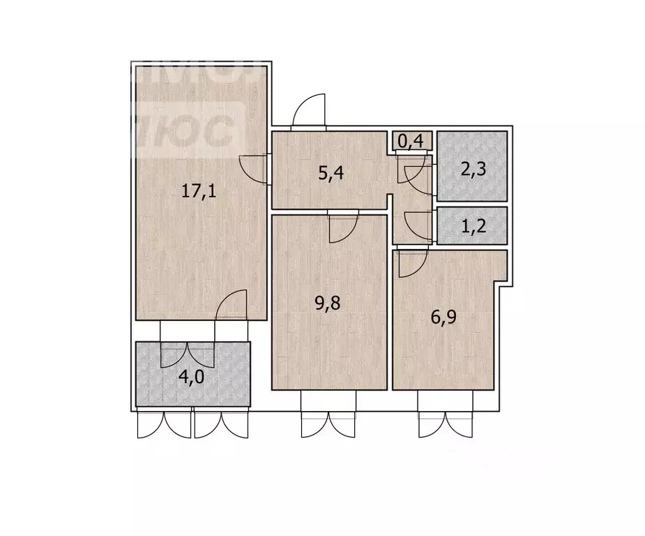 2-к кв. Башкортостан, Уфа ул. Бессонова, 24 (45.1 м) - Фото 1