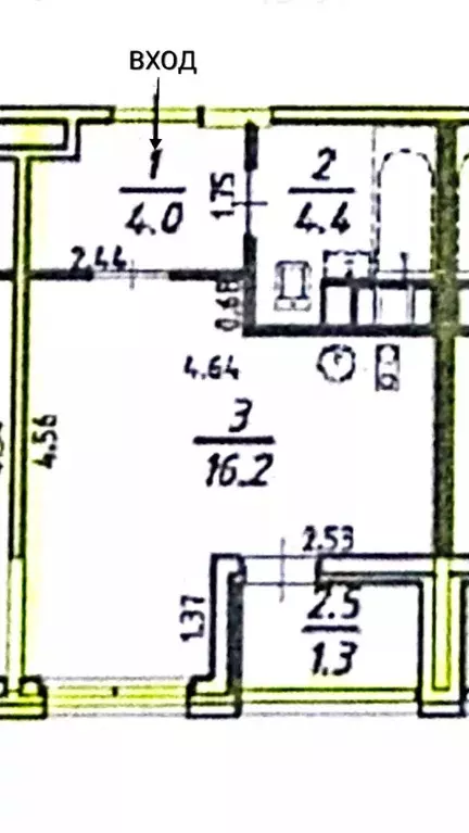 студия санкт-петербург ул. крыленко, 1к1с2 (24.6 м) - Фото 1