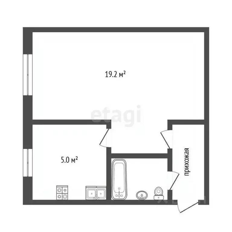 1-к кв. Тюменская область, Тюмень ул. Мира, 31 (32.0 м) - Фото 0