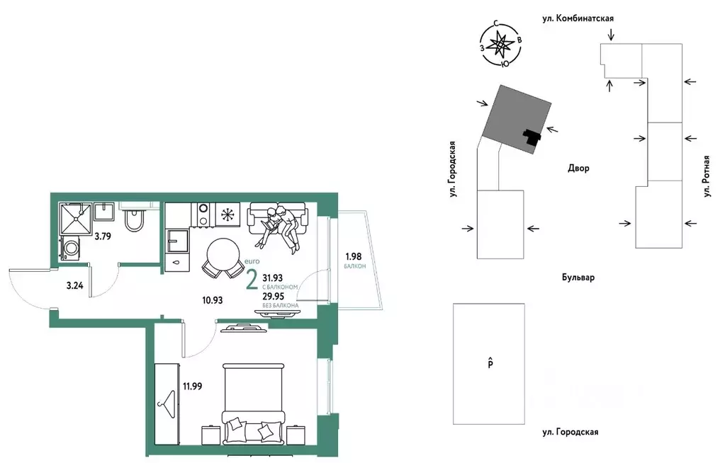 2-к кв. Свердловская область, Екатеринбург муниципальное образование, ... - Фото 1