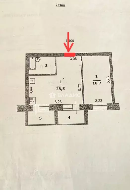 2-к кв. Белгородская область, Белгород Парковая ул., 1 (58.3 м) - Фото 2