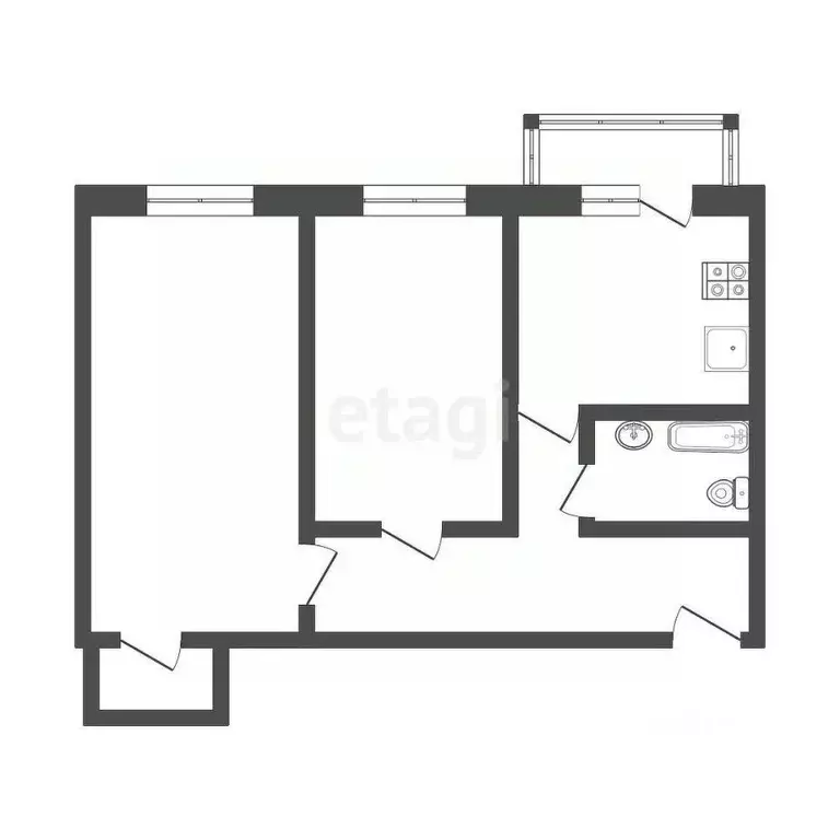 2-к кв. Алтайский край, Бийск ул. Александра Матросова, 27 (60.3 м) - Фото 1