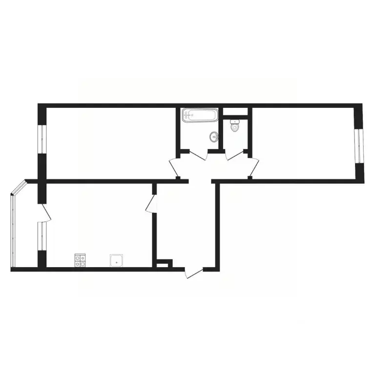 2-к кв. Тюменская область, Тюмень ул. Московский Тракт, 150 (66.3 м) - Фото 1
