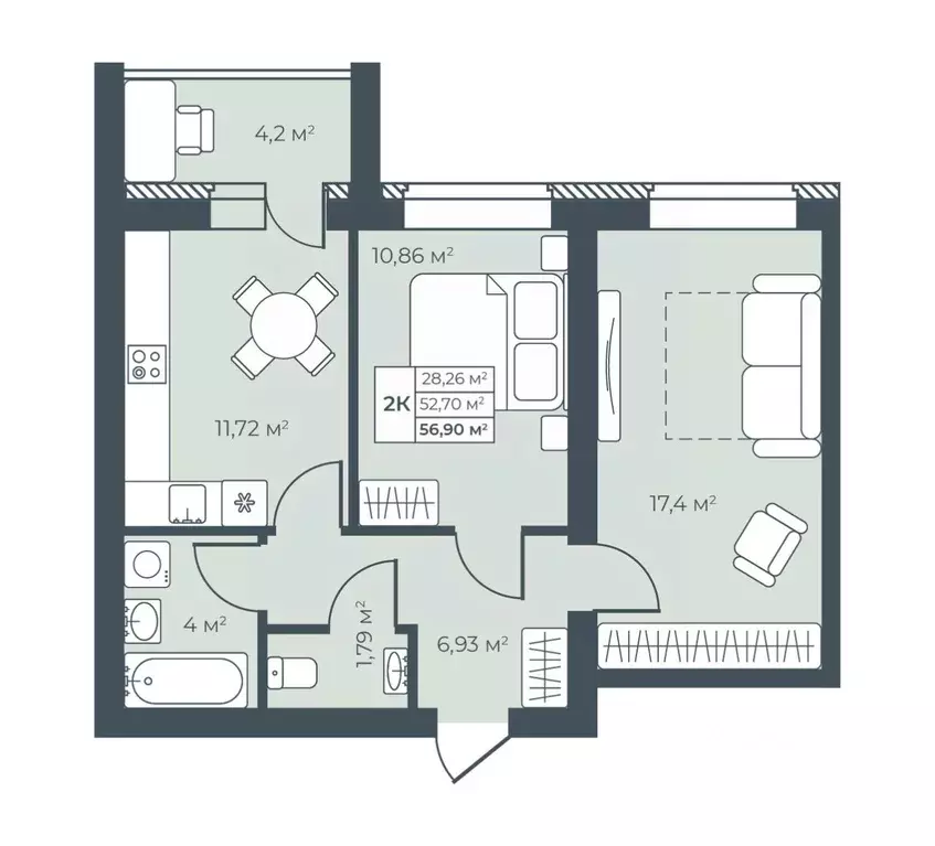 2-к кв. Воронежская область, Павловск ул. Свободы, 29 (56.9 м) - Фото 1