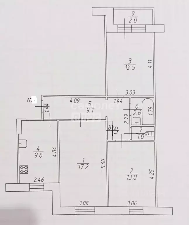 3-к кв. Татарстан, Казань Чистопольская ул., 59 (65.5 м) - Фото 1