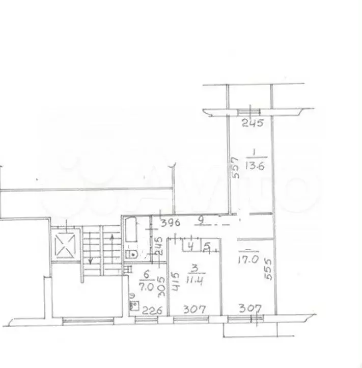 3-к. квартира, 60 м, 3/9 эт. - Фото 0